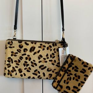 Leopard Print Crossbody Bag Set